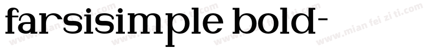 farsisimple bold字体转换